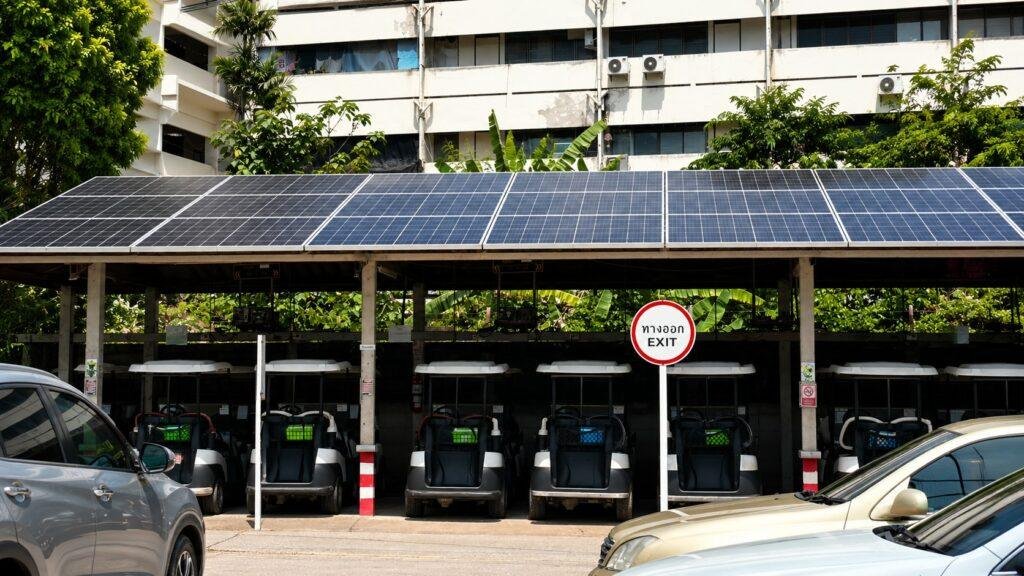 Solar panels installed by a professional solar company in Chiang Mai, Thailand