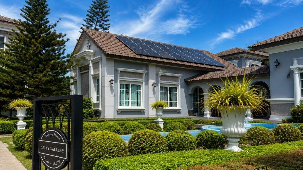 Home solar system installed in Chiang Mai, Thailand