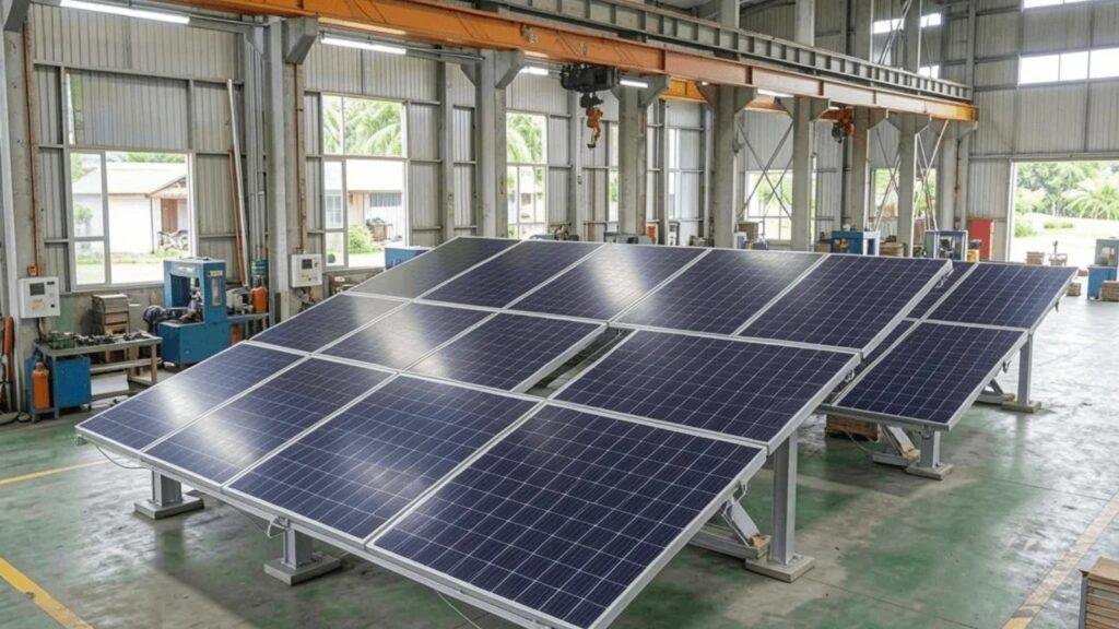 Residential solar panels on a modern home in Thailand helping homeowners lower electric bills through clean renewable solar energy.